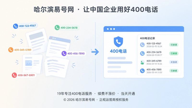零散联系信息与统一400电话记录对比扁平插画